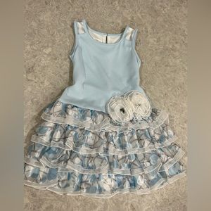 Isobella & Chloe Light Blue and White Dress size 2T NWOT